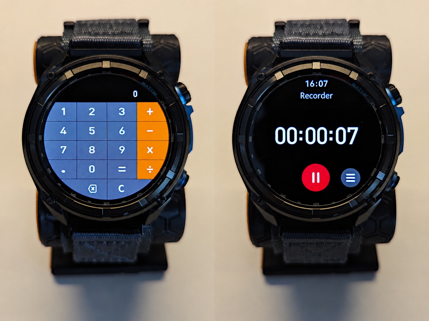 The KKTICK Tank T5 calculator and recorder apps