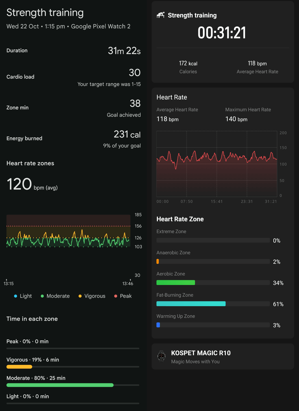 Kospet Magic R10 strength training workout